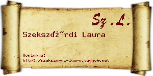 Szekszárdi Laura névjegykártya