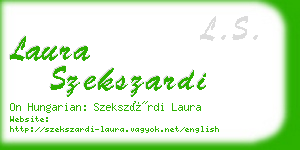 laura szekszardi business card